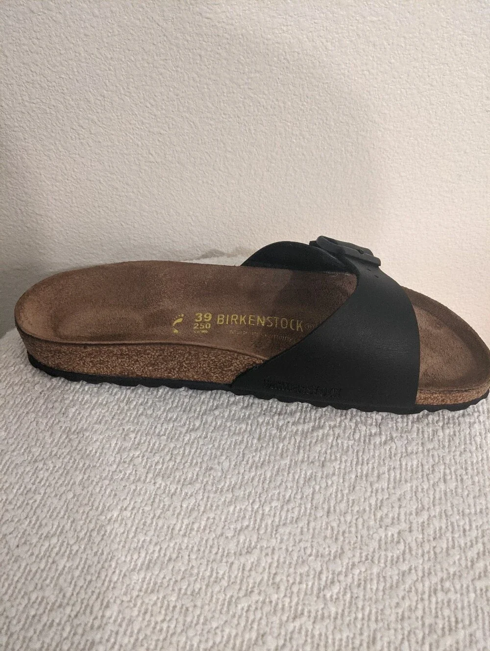 Birkenstock Men’s Black Madrid Slide Sandals Size 39